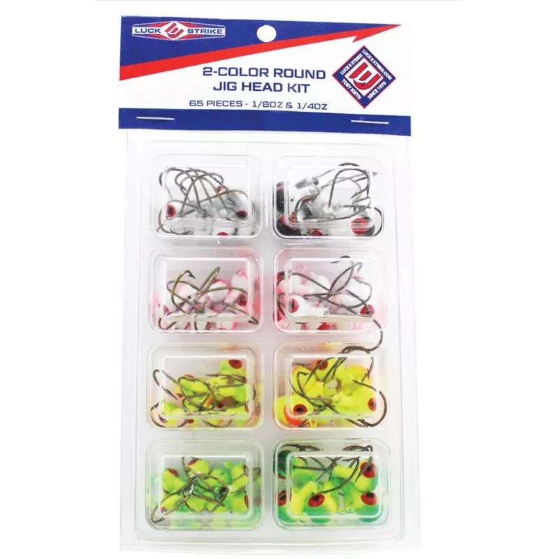 1/8-1/4 Two Color Round Jig Head Kit