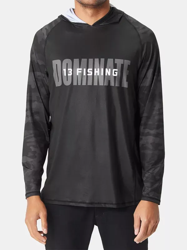 13 Fishing “Noire” Long Sleeve Hooded Shirt