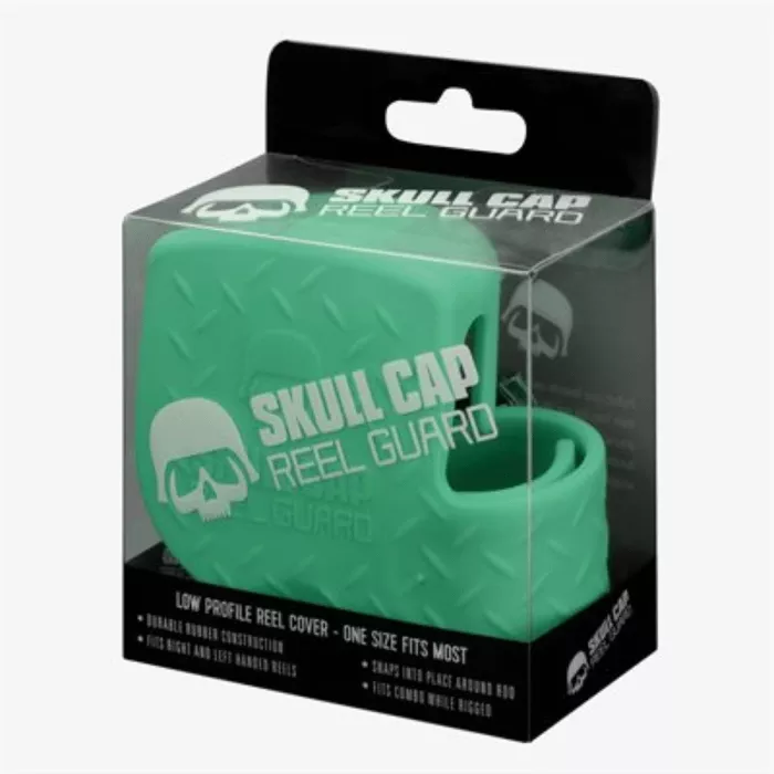 13 Fishing Skull Cap Low-Profile Casting Reel Guard - TX Green