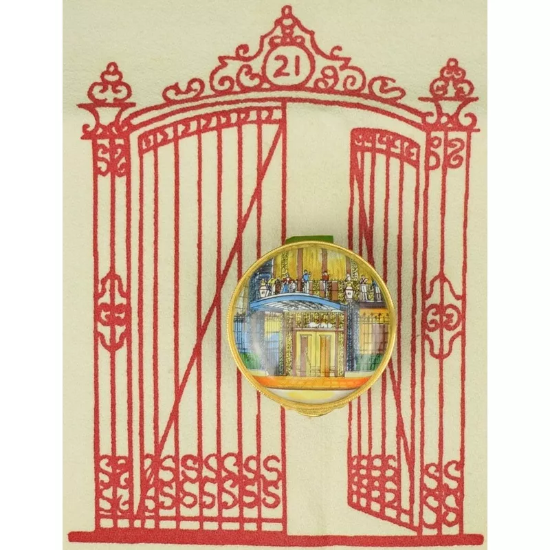 "21" Club Jockey English Enamel Trinket Box" (SOLD)