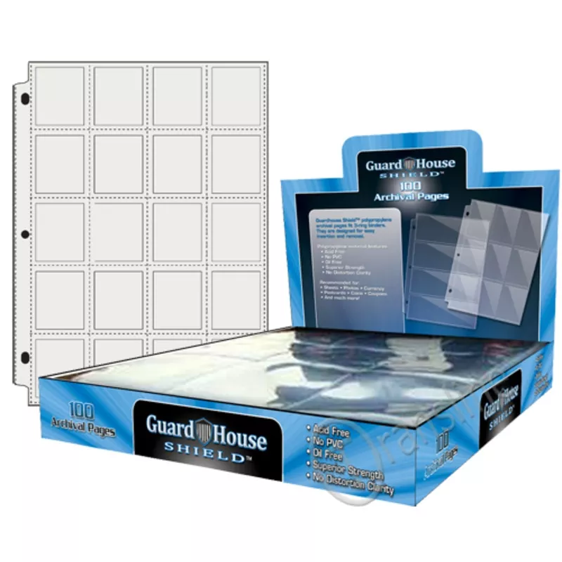 (50) 20 Pocket Guardhouse Coin Holder Album Storage Pages