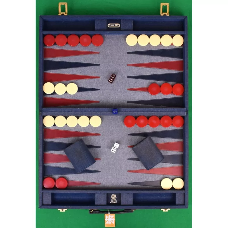 "The Baron de Rede's Aries Denim Backgammon Attache Case"