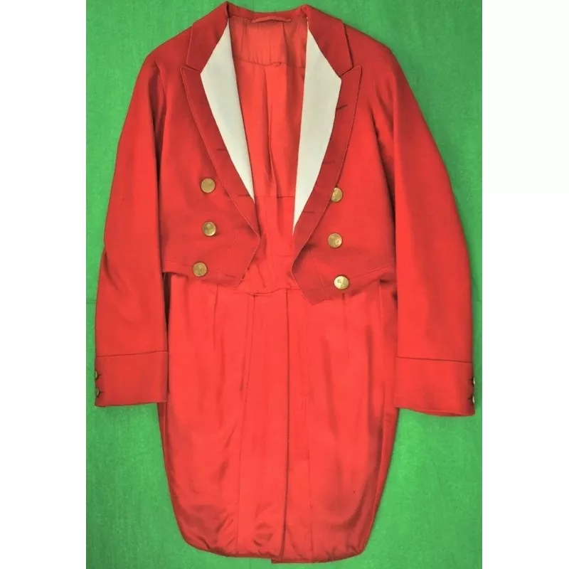 "English 'Hunt Ball' Dress Coat c1930s w/ (12) Hunt Club Fox Mask Pitt & Co Buttons" (DEADSTOCK)