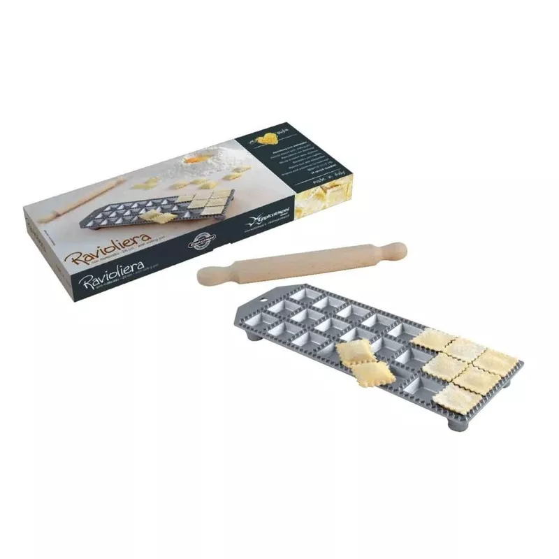 Eppicotispai Ravioli Tray With Beech Roller – 4.7cm Square