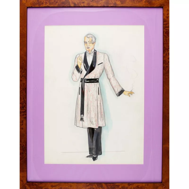"Gentleman In Dressing Gown" Watercolour