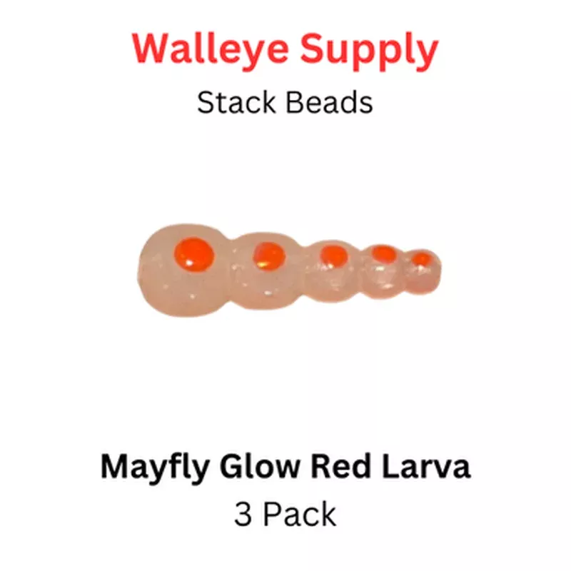 GLOW RED MAYFLY LARVA BEAD