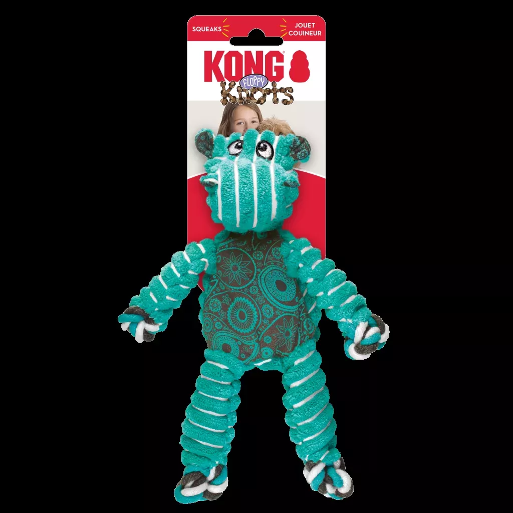 KONG Floppy Knots Hippo – Small/Medium