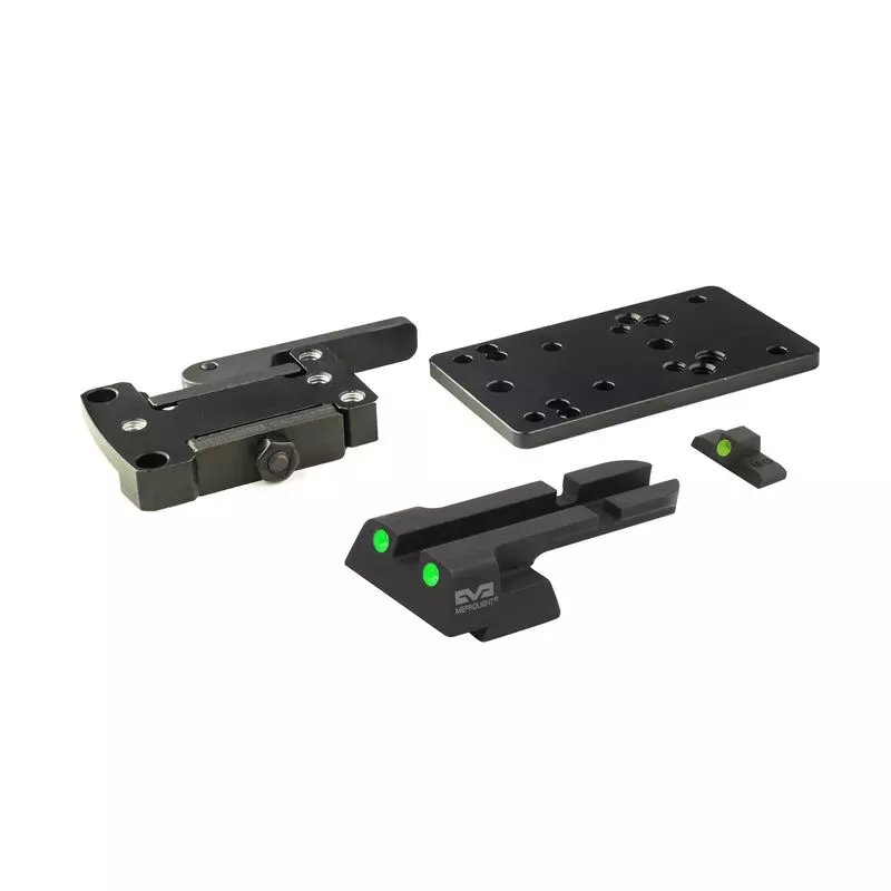MEPROLIGHT MICRORDS QUICK RELEASE ADAPTOR FOR PISTOL’S RED DOT SIGHTS WITH TRUDOT BACKUP SIGHTS (HKVP9)