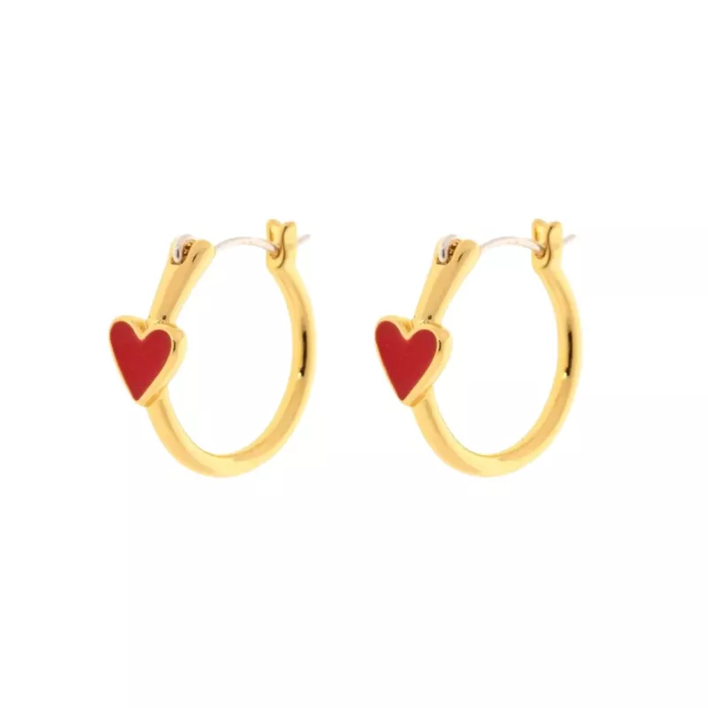 PURA VIDA HEART HOOP EARRINGS