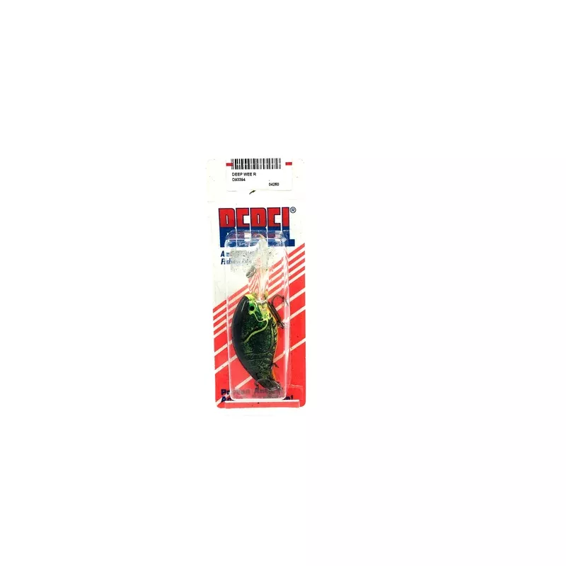 Rebel Medium Wee-R D93 Fire Craw Color New on Card Old Stock