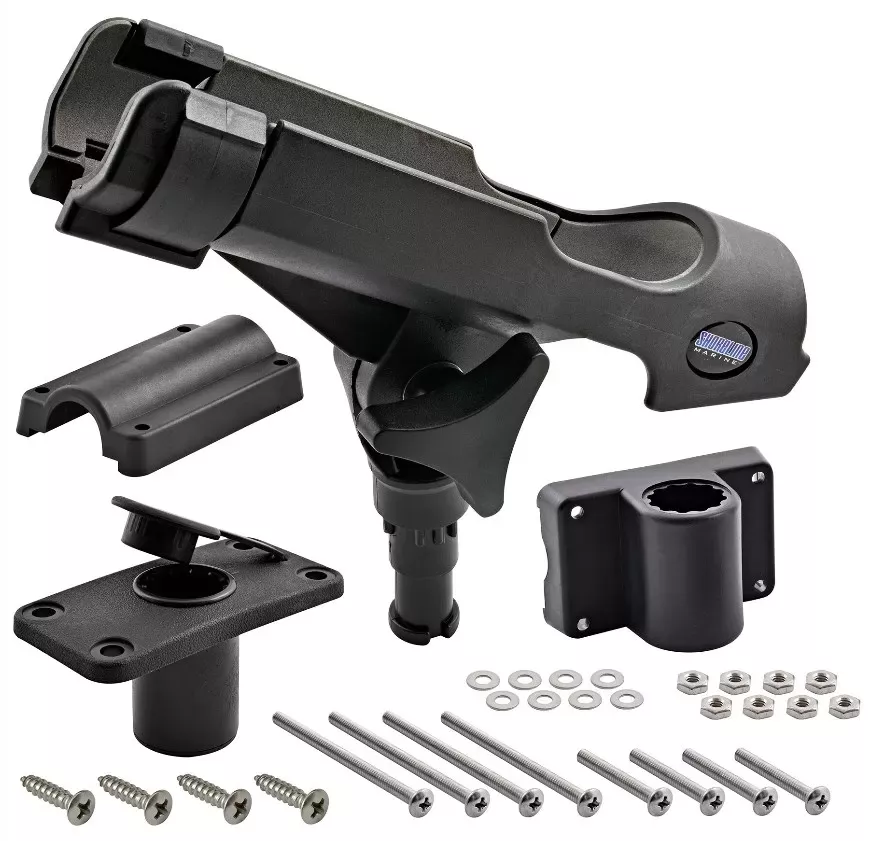 Shoreline Marine Rod Holder Universal Mounts Black