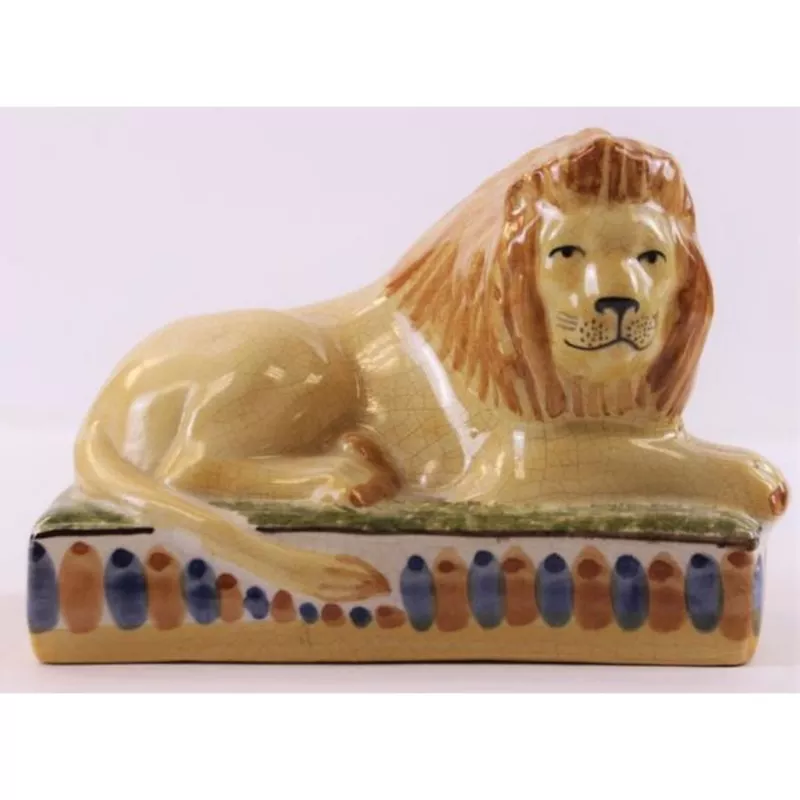 "Staffordshire Porcelain Recumbent Lion"