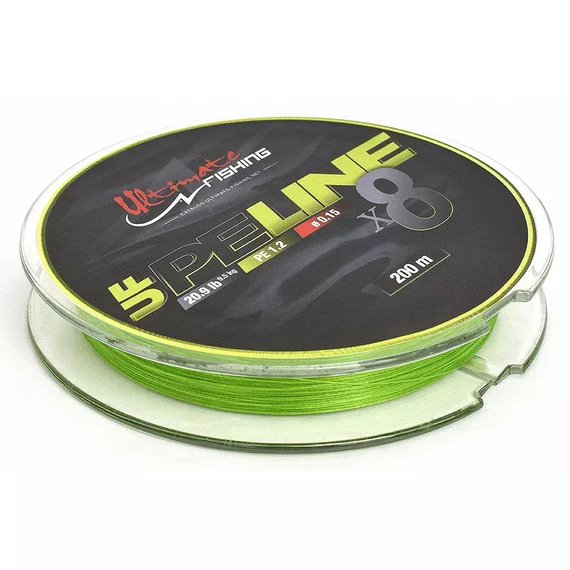 Ultimate Fishing UF PE Line X8 Braid 200m Chartreuse