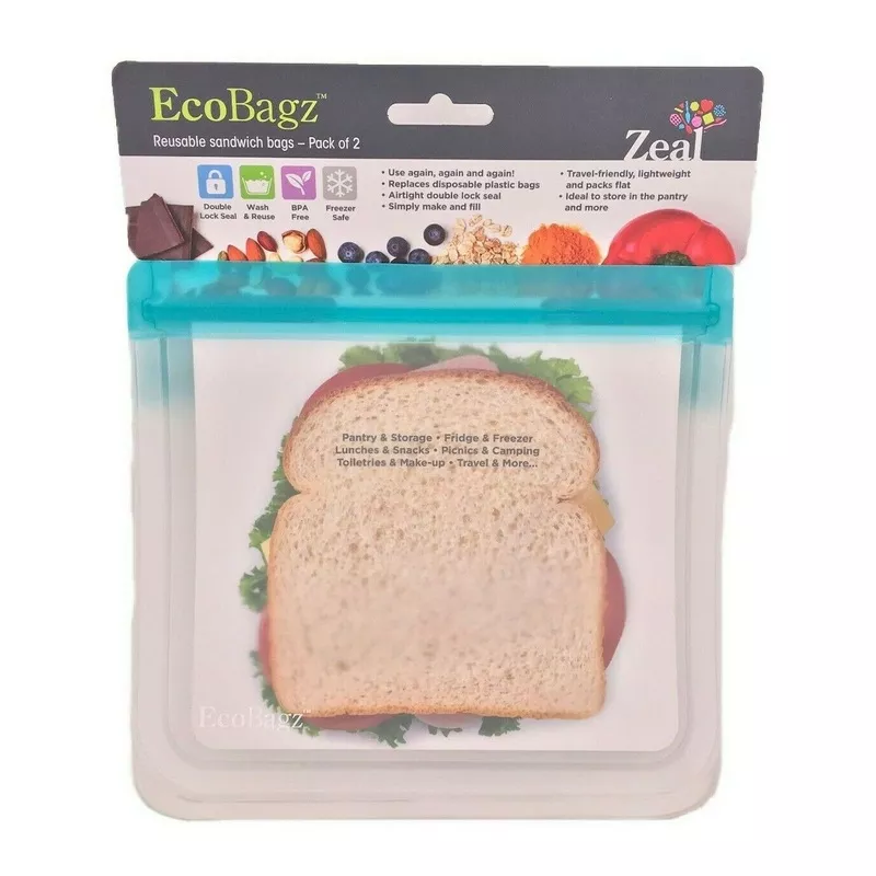 Zeal Eco Bagz Pack of 2 Reusable Sandwich Bags