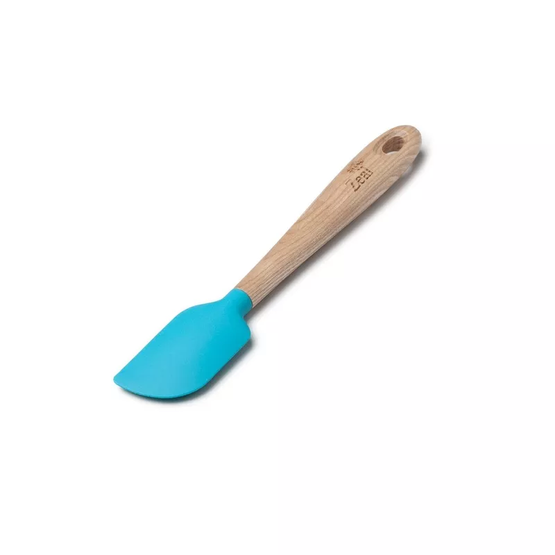 Zeal Wood Handled Silicone Spatula MiniAqua
