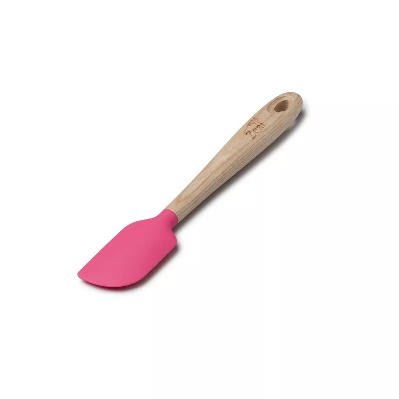 Zeal Wood Handled Silicone Spatula MiniNeon Pink