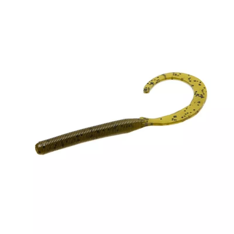 Zoom Curly Tail Worm 4″ Qty 20 Green Pumpkin